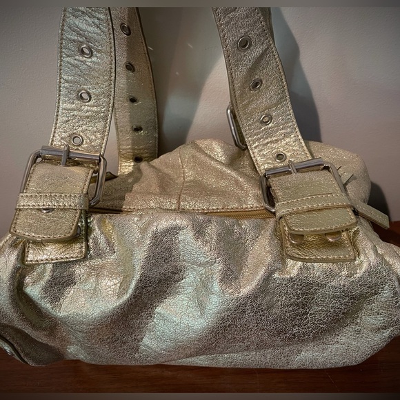 Rampage Crushed gold with silver hardware bag - Picture 2 of 5